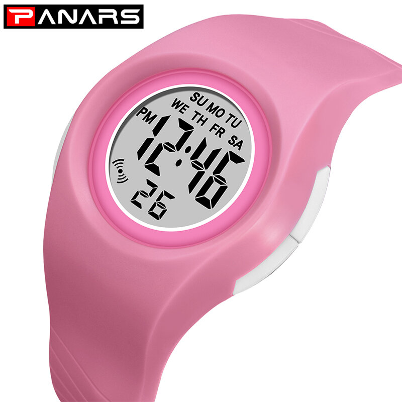 Relojes digitales para niños y niñas, pulsera deportiva impermeable con alarma Led, electrónica