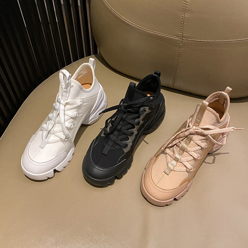 B23-Zapatillas deportivas de lujo para mujer, zapatos informales con diseño de marca, Multicolor, para caminar, cómodos, de alta calidad