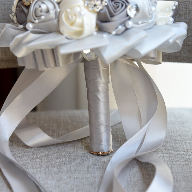 Свадебные букеты в европейском стиле в стиле ретро, жемчужный букет невесты, искусственное свадебное украшение