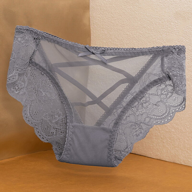 1Pcs Lace Panties Women Sexy Transparents Underwear Hollow Out Woman Lingerie Low Waist  Large Size Lady Soft Underpantes