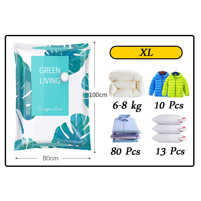 2021New 2/3 Pcs Vacuum Thicken Storage Bags Increase Ziplock Bag Compression With Travel For Clothes Pillows More Space Saver