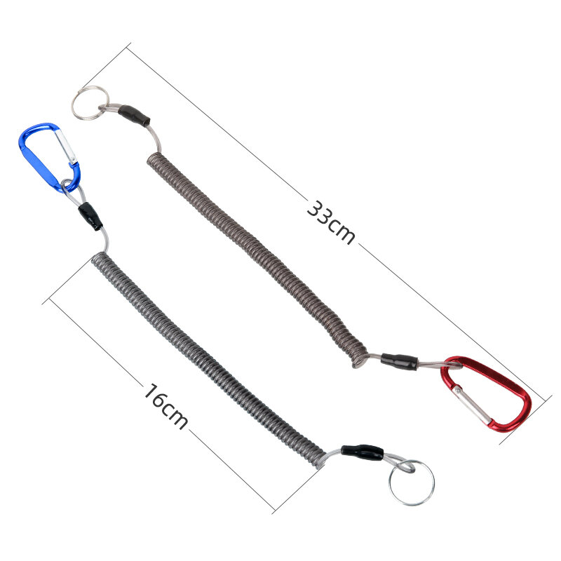 TSURINOYA для рыбалки телескопическая стальная проволочная веревка, 2 шт., эластичные ремешки, Рыболовный инструмент, ремешки, пружинная катушка