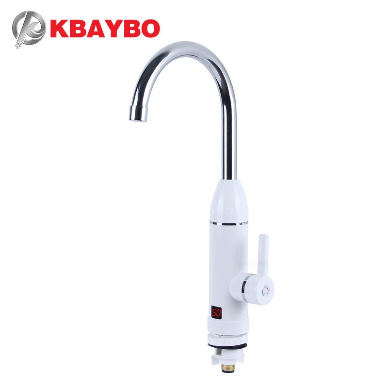 KBAYBO Instant Hot Water Faucet Heater Cold Heating Faucet Tankless Instantaneous Water Heater Electric Kitchen Water Heater Tap