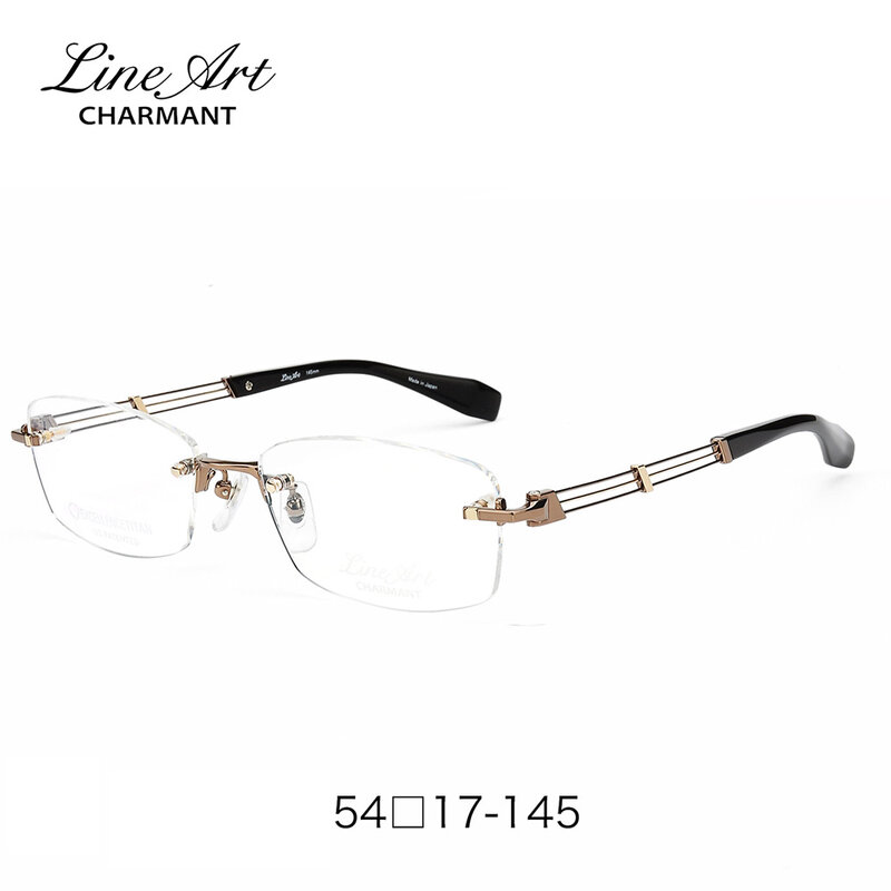 Charmant Rimless tytanowa szklana rama mężczyźni wysokiej klasy tytanowe oprawki okularowe XL1465 wykonane w japonii