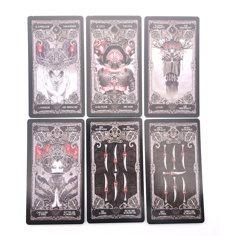 Juego de cartas del Tarot oscuro para fiesta de adultos, cubierta de cartas del Tarot oscuro, versión en inglés, juegos de rol, juguete de adivinación, fortuna