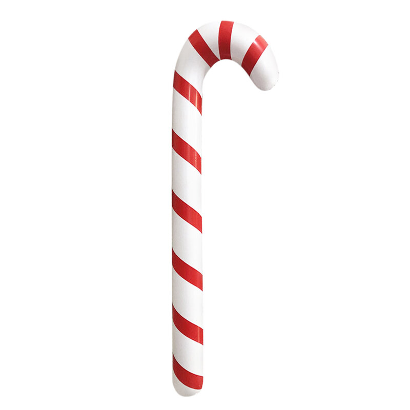 Bastón de caramelo inflable para niños, decoración colgante clásica ligera para fiesta de Navidad, bastón de Papá Noel, regalos de Año Nuevo