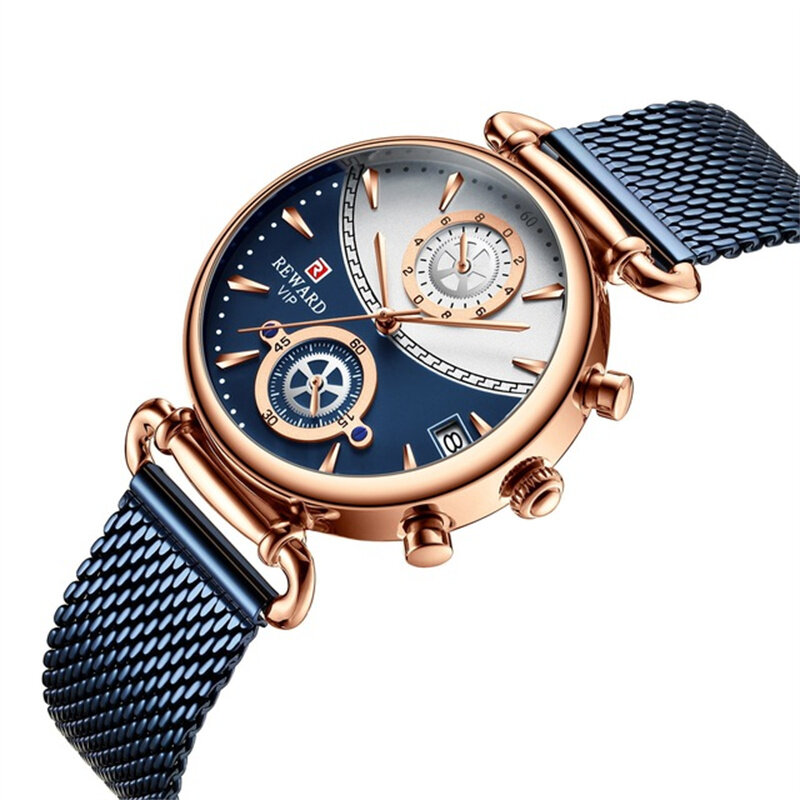 Часы наручные для влюбленных, Пара спортивных роскошных кварцевых часов с хронографом, стальным браслетом, с датой, водонепроницаемые