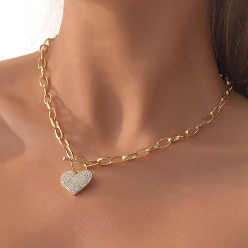 Новая мода луна ожерелье для женщин, цепочек на шею в форме золотые ювелирные изделия с бабочкой подвеской в форме сердца подарки, бесплатна...