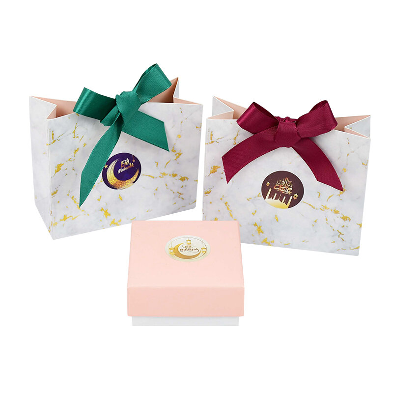 Pegatinas Eid Mubarak para decoración de tartas, caja de pegatinas de Ramadán y Mubarak para sellado de bolsas de regalo, 120 unidades