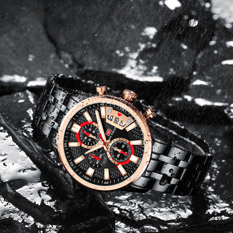 Mens Watches 2022 Luxury Rainbow Fashion Chronograph Sport Watch for Men Quartz Wristwatches MINI FOCUS Male Clock часы мужские