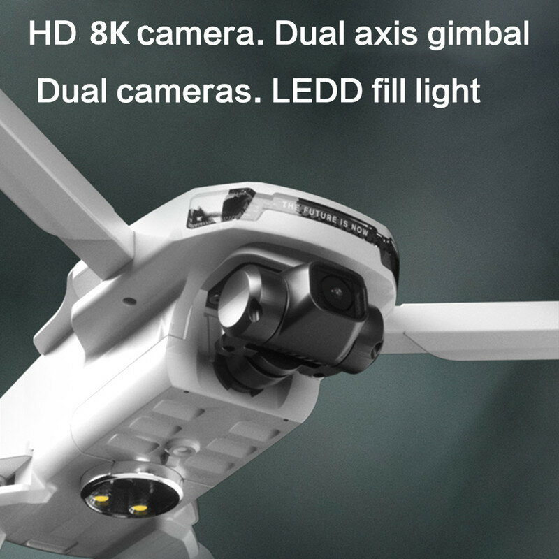 Caméra à cardan 3 axes, GPS, double positionnement 5G 8K, Wifi FPV, moteur sans balais, Distance de contrôle de 2KM, Support de Drone RC, carte TF VS S107