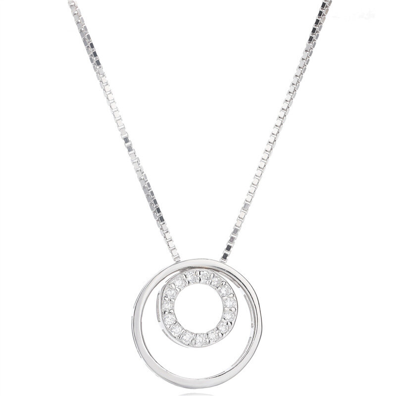 Sodrov simples colar círculo geométrico 925 prata esterlina prata colares 925 para mulher