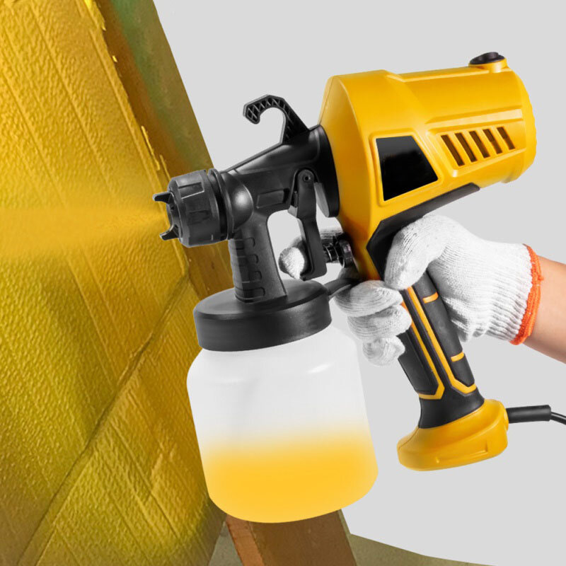 Pistolet pulvérisateur électrique mural pour peinture, 550W, pour voiture, maison, meubles en bois, avec poignée adaptateur