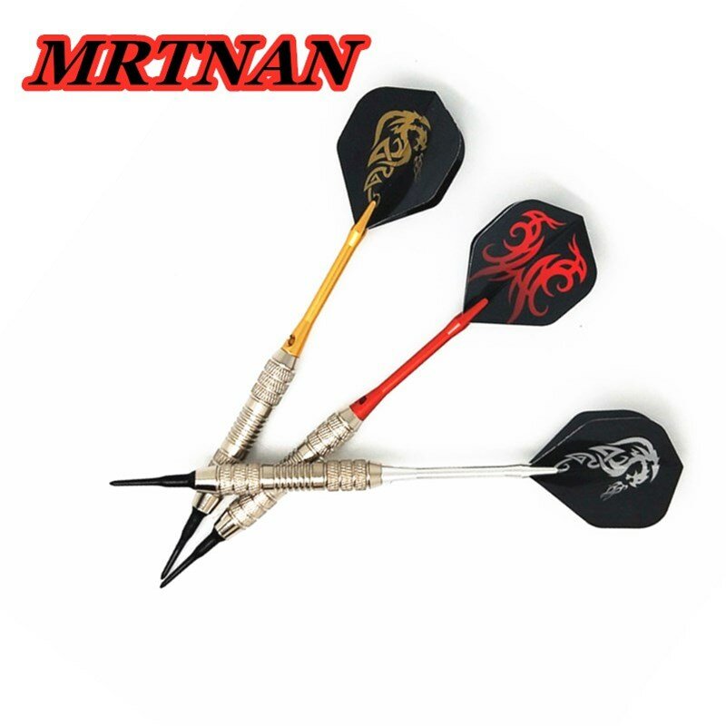 High quality nylon soft dart 3 pieces/set professional 19g electronic dart with aluminum alloy dart rod PET flying