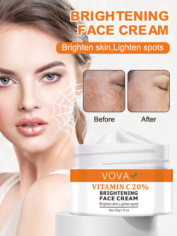 Vitamin C Face Cream for Lightening Dark Spots Brightening Skin Face Moisturizer Day and Night Cream for All Skins