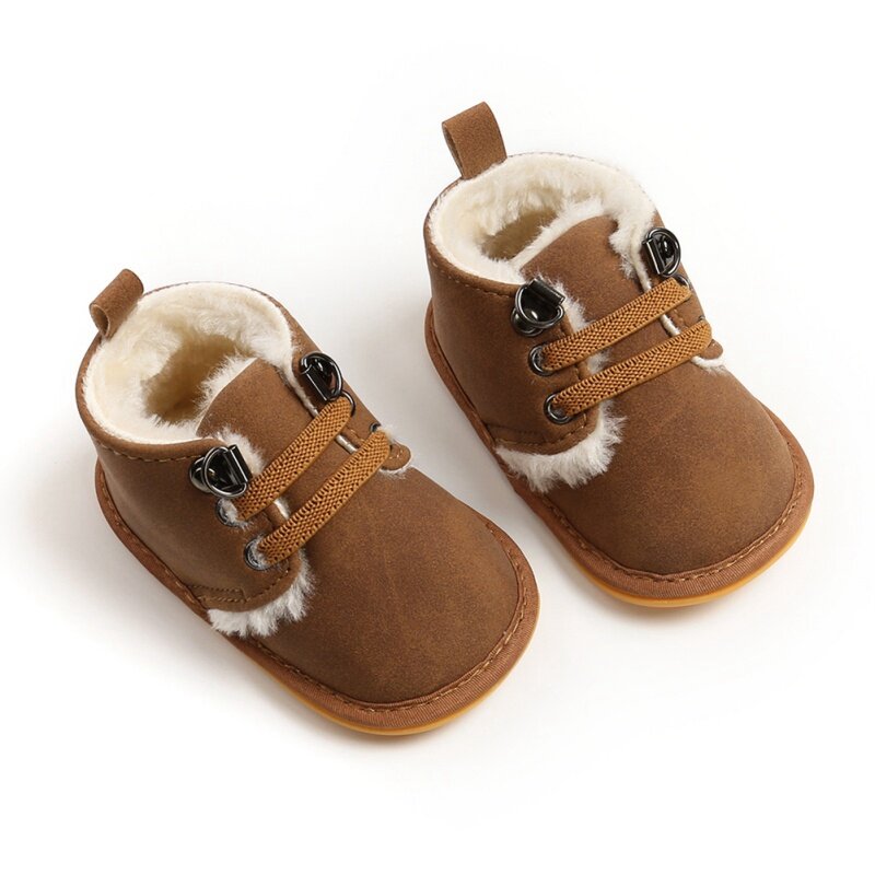 Zapatos de invierno para bebés y niños recién nacidos, zapatillas para mantener el calor, cuna para niños pequeños, calzado antideslizante, botas para precaminar
