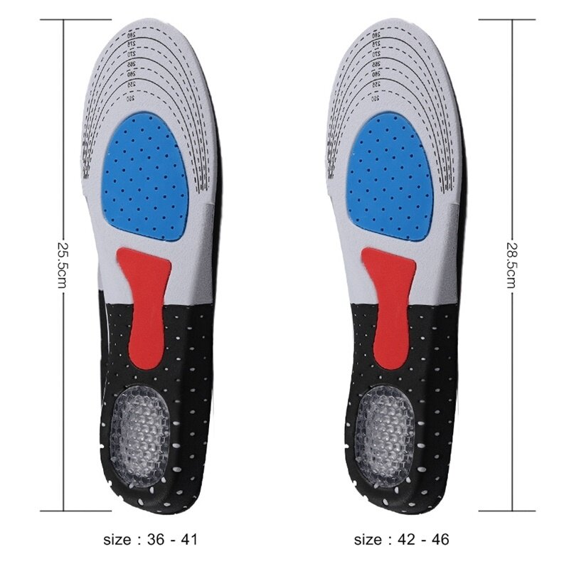 Cuttable Silicone Insoles for Male Female Shoe Bow Orthotic Support Sport Shoe Soft Insert Pad Memory Foam Pad Insole Casual