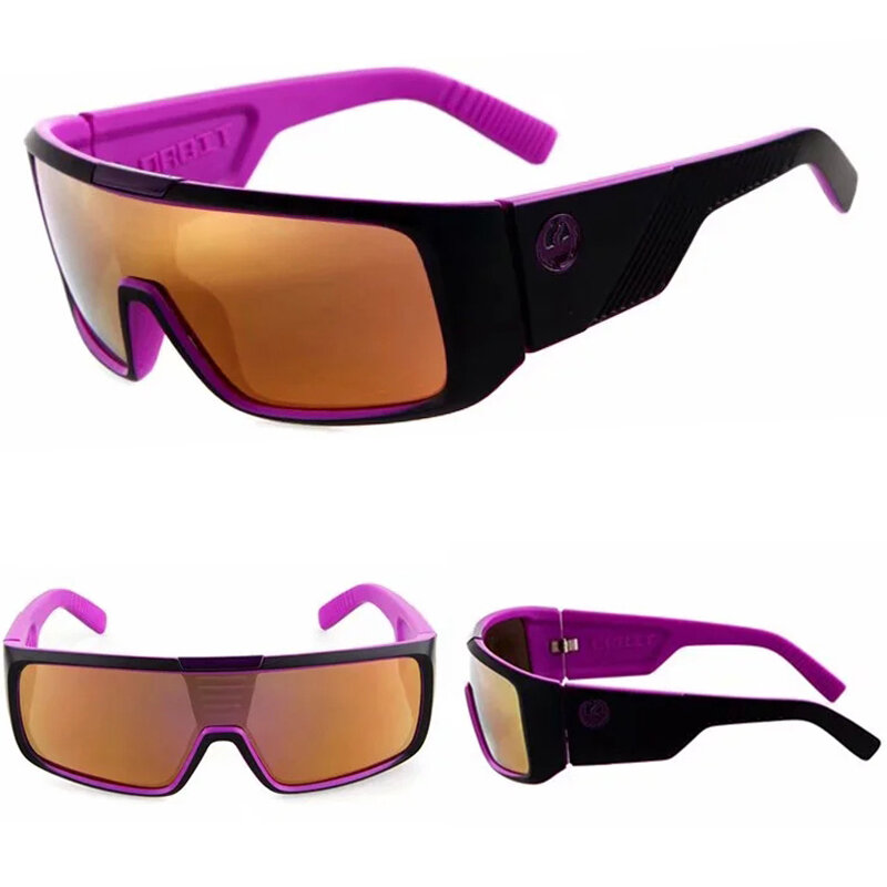 Kacamata Hitam Besar Kacamata Hitam Pria Antik Cermin Persegi UV400 Antisilau Kacamata Surya Olahraga Driver untuk Pria Oculos Pria