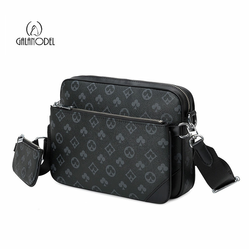 Nowy 3-IN-1 męskie torby na ramię moda luksusowy projektant wysokiej jakości skórzane małe torby typu Crossbody rocznika męskie portfele torebki