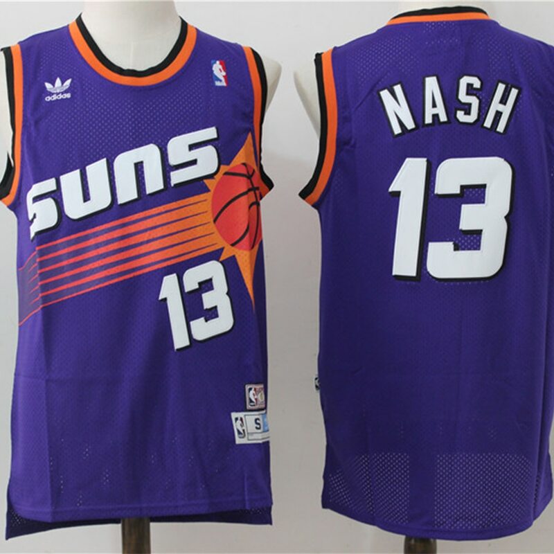 La NBA Phoenix Suns #13 Steve Nash de Baloncesto de los hombres Jersey #34 Charles Barkley Retro Swingman Jersey de malla de cuero hombres camisetas