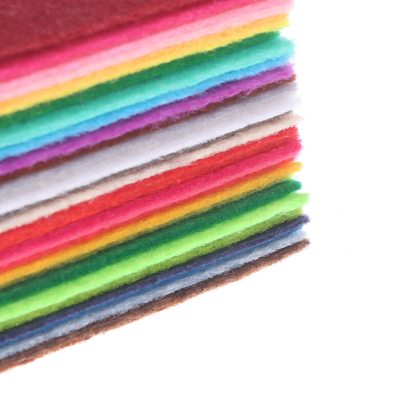 22/40Pcs 10x10CM Mixed Color Non Woven Fabric Embroidery Needle Felt For DIY Sewing Handicraft Decoration Accessories