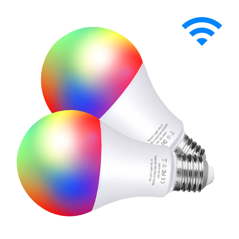 Bombilla Led inteligente RGB bombilla LED para lámpara, lámpara de iluminación de decoración para el hogar, regulable, para IOS y Android