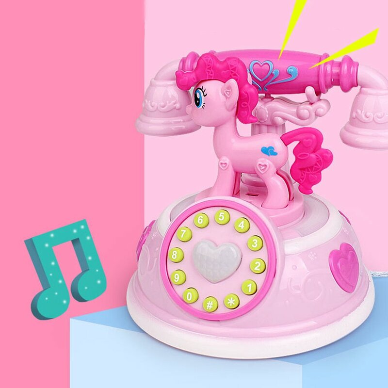 Teléfono de juguete Retro para niños, máquina de Historia de Educación Temprana, teléfono emulado, juguetes de teléfono para niños, juguetes musicales