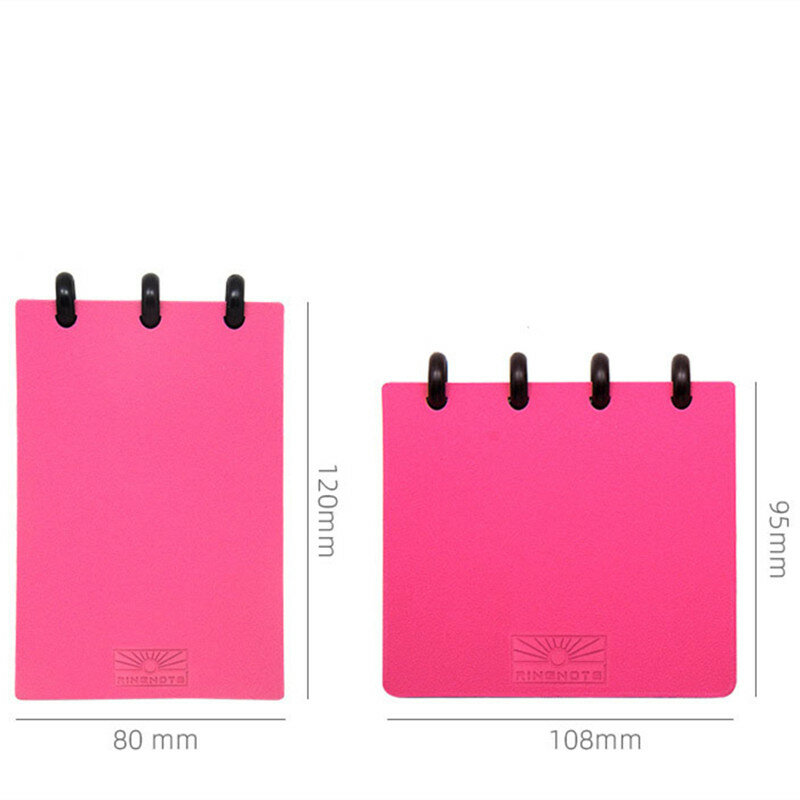 A7Mini Blank Word Notepadเห็ดแผ่นดิสก์หลวมBindingแบบพกพาPocket Bookโฮสต์Hand Card 50กระดาษเปล่า
