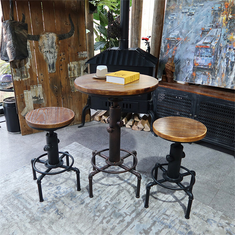 Американский Лофт стильный подъемный барный стул для отдыха угловой письменный стул креативный промышленный стиль пожарный гидрант круглый стол стул