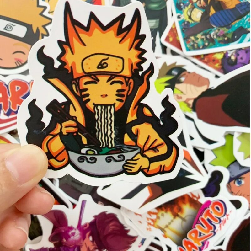 50pcs/set Anime Naruto Sticker Cosplay Prop Accessories PVC Waterproof Stickers
