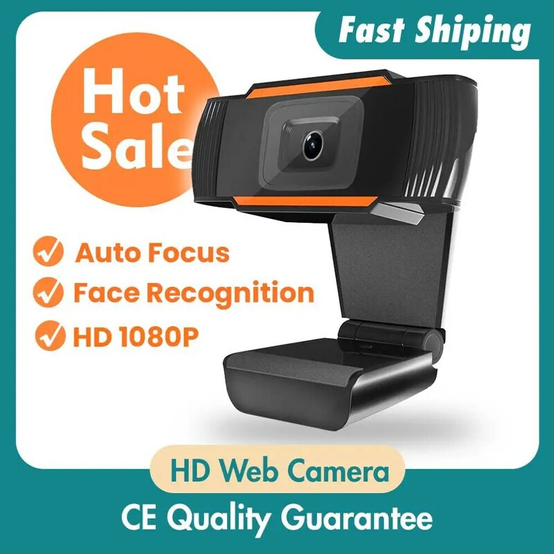 Горячая Распродажа 30 градусов вращающийся 2,0 HD веб-камера 1080p USB камера видео запись веб-камера с микрофоном для ПК компьютера