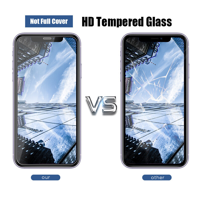 1-3 pezzi di vetro temperato su Iphone 12 Pro Max 12 Mini 11 Pro 11 pellicola salvaschermo per IPhone 12 Pro XR XS 8 Plus 7 Plus 6 Plus