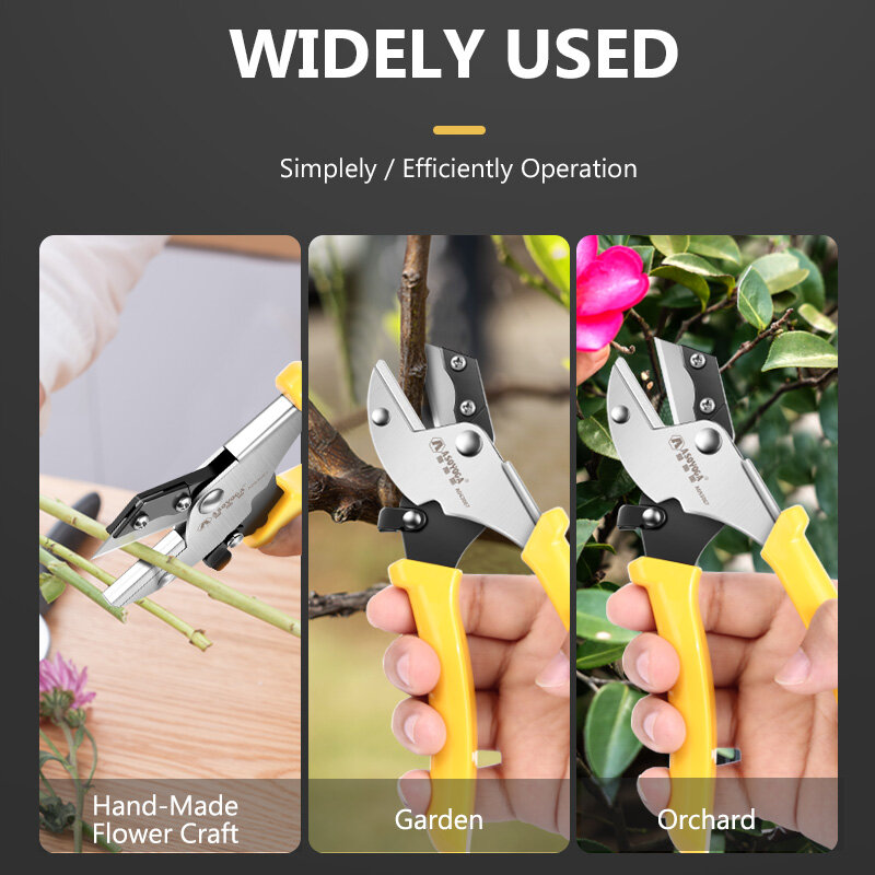 ASOYOGA Pruning Shears with 5pc Blades Set for the Garden Scissors for Plants Pruner for Flower Soft Tree Branch Home DIY Tools