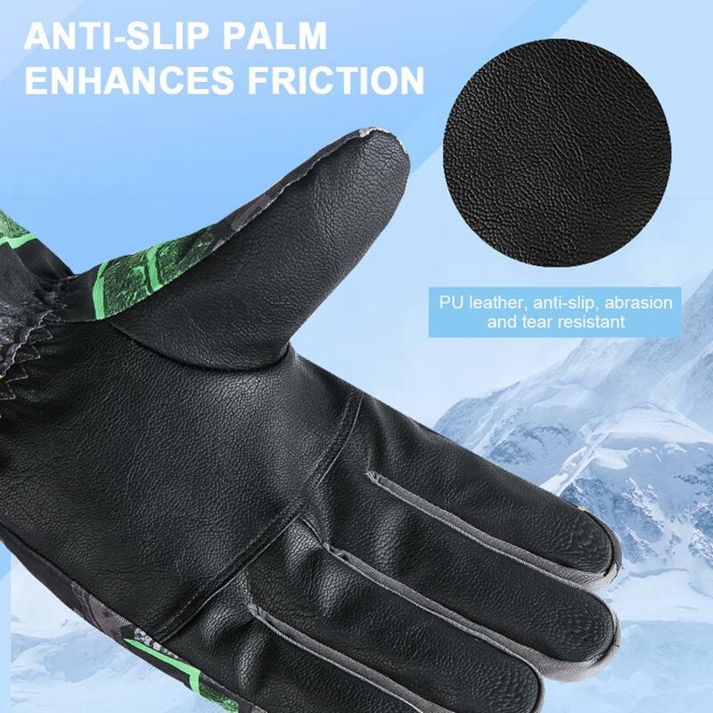 Перчатки Лыжные зимние, с флисовой подкладкой, водонепроницаемые