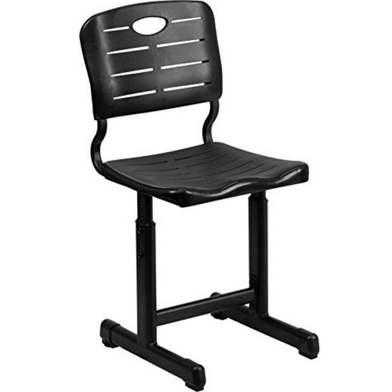 Regulowane biurko dziecięce dla studentów i zestaw mebli z krzesłami czarne biurko szkolne dla studentów i zestaw krzeseł