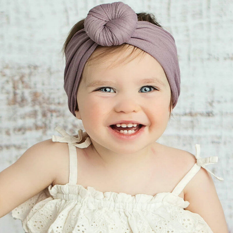 2020 marke Neue 0-6Y Neugeborenes kind Kinder Mädchen Nylon Bogen Haarband Stirnband Stretch Turban Knoten Kopf Wrap Headwear Geschenke 21 farben