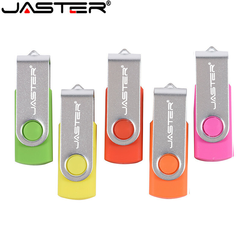 JASTER ขายร้อน USB 2.0 4GB 8GB 16GB 32GB 64GB โลหะหมุน Easy ภายนอก USB แฟลช sticks ปากกาไดรฟ์ USB