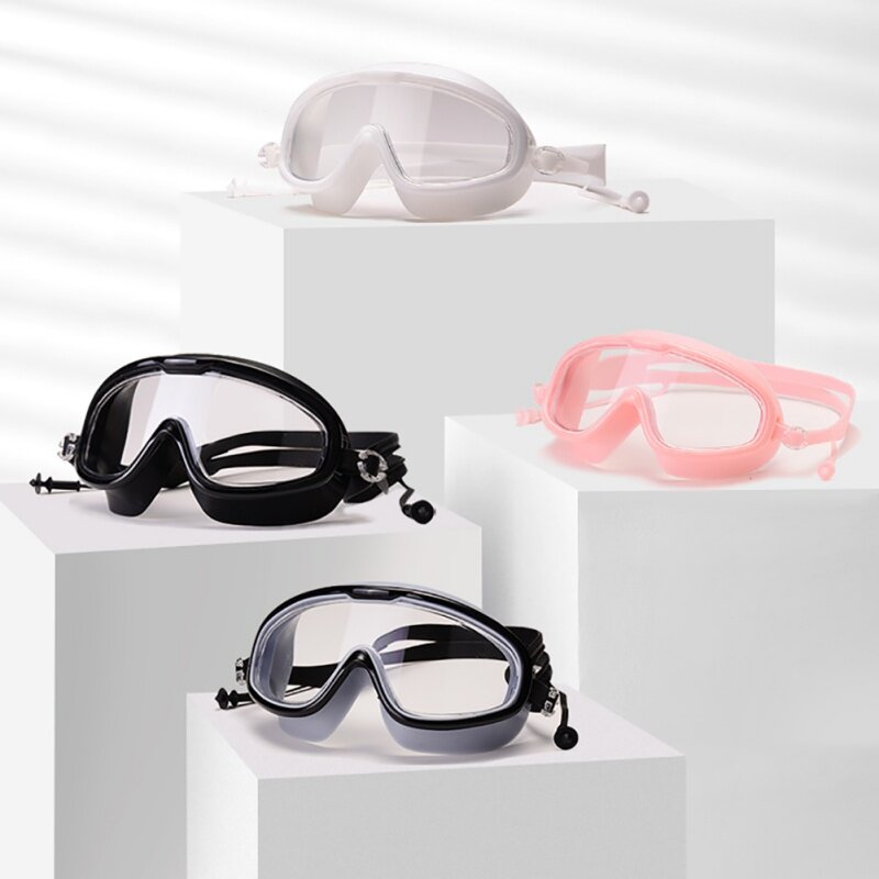 Esporte à prova dwaterproof água óculos de natação profissional adultos natação à prova duv água uv anti nevoeiro ajustável óculos