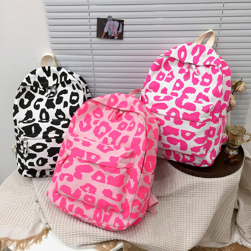 Sacs à dos imprimé léopard pour femmes, sac à bandoulière de grande capacité, sac multi-poches pour livre d'étudiant, sac de voyage féminin, 2021