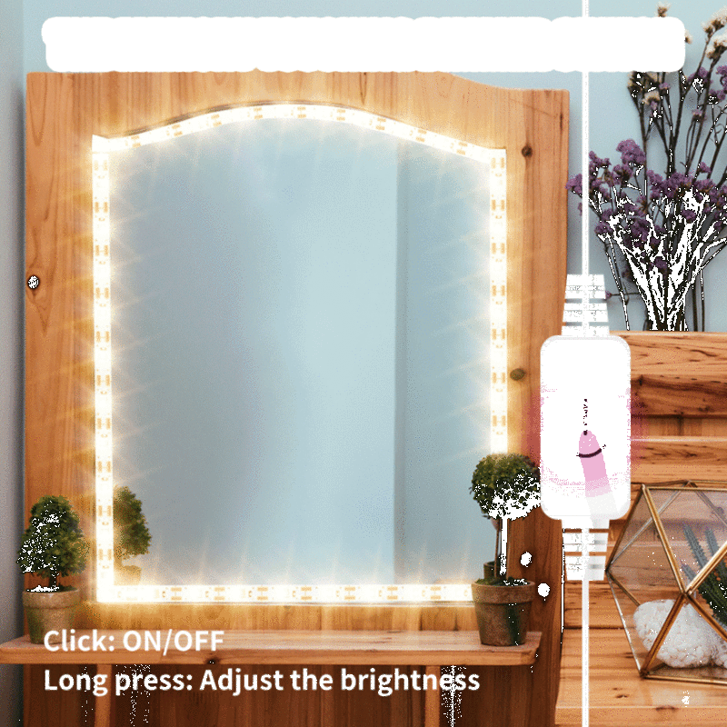 Светодиодный светильник для зеркала для туалетного столика, приглушаемая настсветильник лампа с USB и сенсорным управлением для ванной комн...