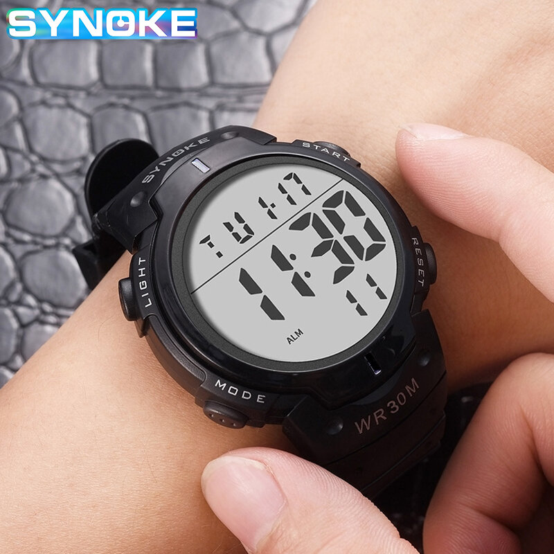 Große Zifferblatt Uhren Herren Luxus Marke Militär Sport Uhr Für Männer Wasserdicht Einfache LED Alarm Digital Armbanduhr Männer Reloj Hombre