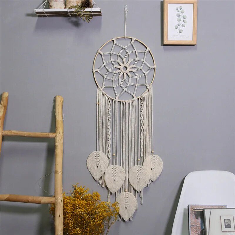 NEW2022 Bohemian Dream Catcher Tapestry Handmade Woven Soft Wall Hanging Tassel Macrame Pendant Home Bedroom Decoration