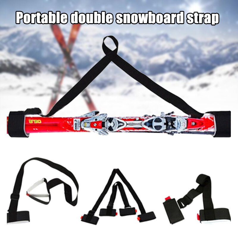 Soporte de mano para tabla de esquí ajustable ALS88, correa de transporte para Snowboard portátil
