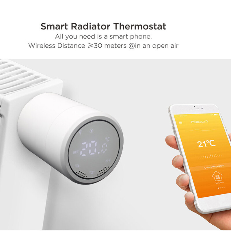 Lonsonho – vanne Thermostat de radiateur intelligent Tuya Zigbee, contrôleur de température, Compatible avec ZHA Deconz