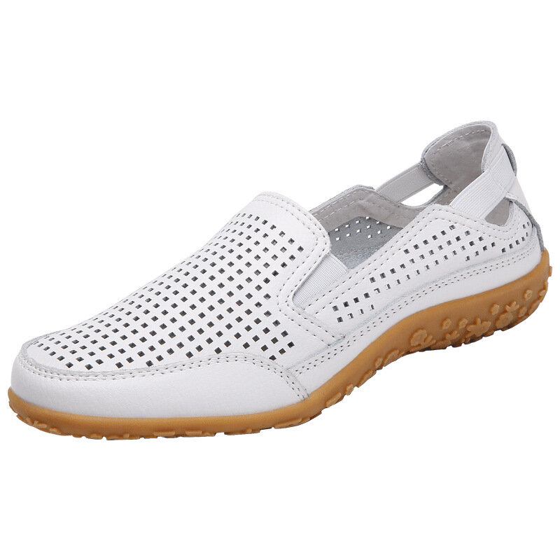 Koovan – chaussures plates d'été pour femmes, sandales simples décontractées à fond épais ajouré et respirantes, collection 2021