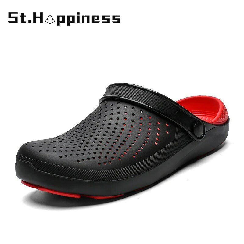 2021 Summer New Men Sandals Clogs Slippers Soft Bottom Beach Sandals Fashion Clog Sandals Classic Breathable Ankle-Wrap Sandals