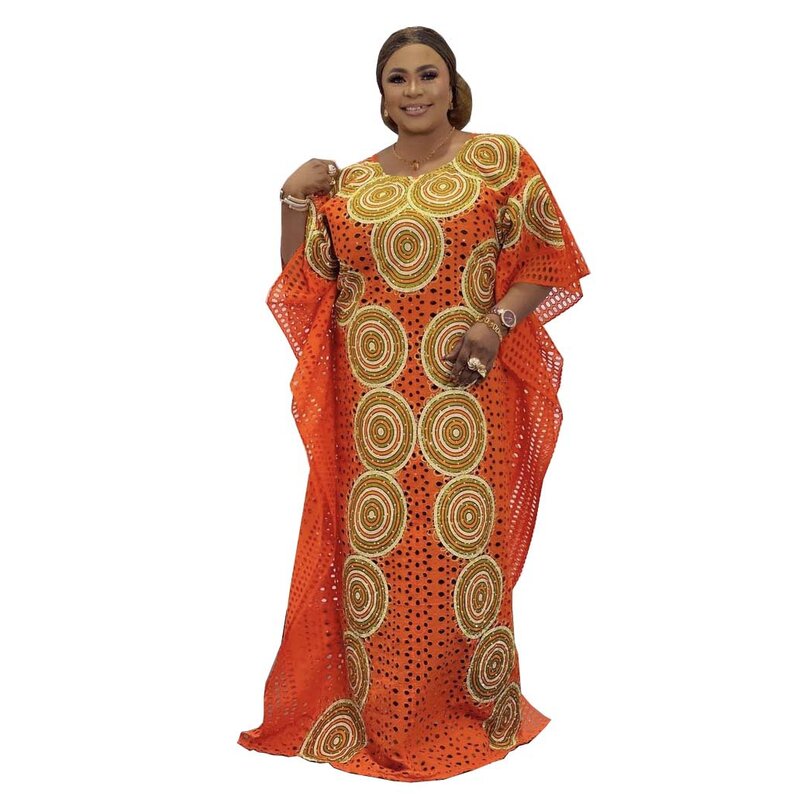 Sexy Hollow African Dresses For Women Printed Hot Diamond Loose Robe Boubou Africain Femme Party Maxi Dresses Autumn And Winter