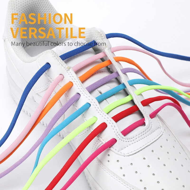 Cordones elásticos creativos para zapatillas de niños y adultos, cordón rápido para perezosos, sin cordones, variedad de colores