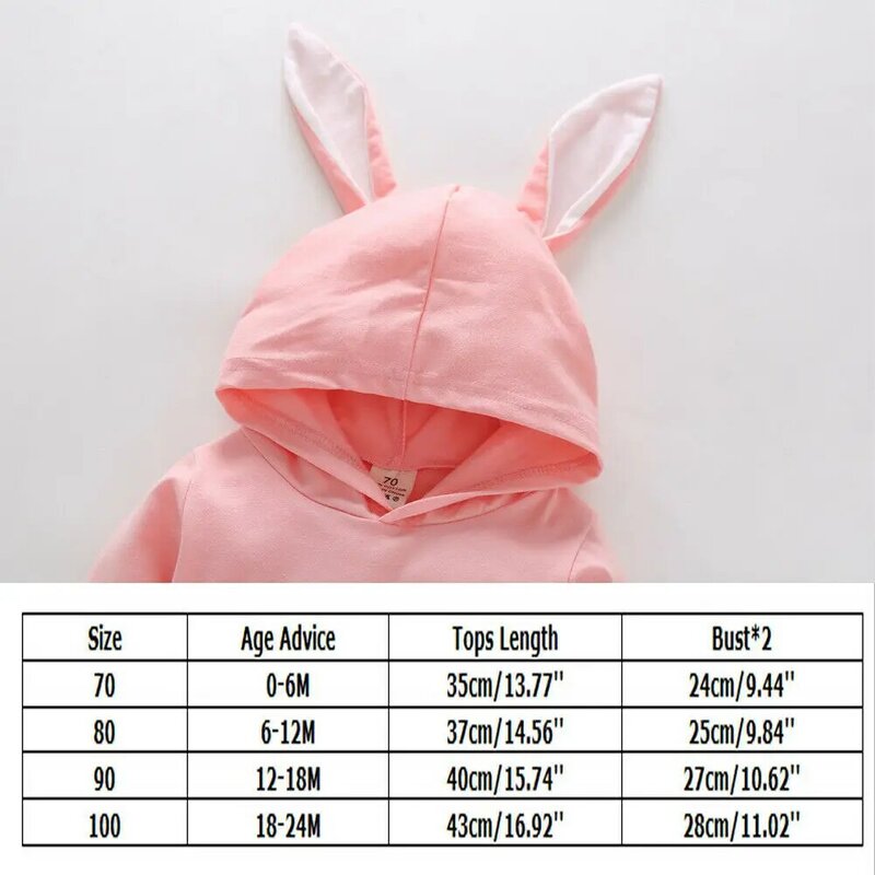 가을 겨울 따뜻한 신생아 면화 Rompers 아기 소년 소녀 Bodysuits 귀여운 토끼 귀 의상 옷 0-2 년