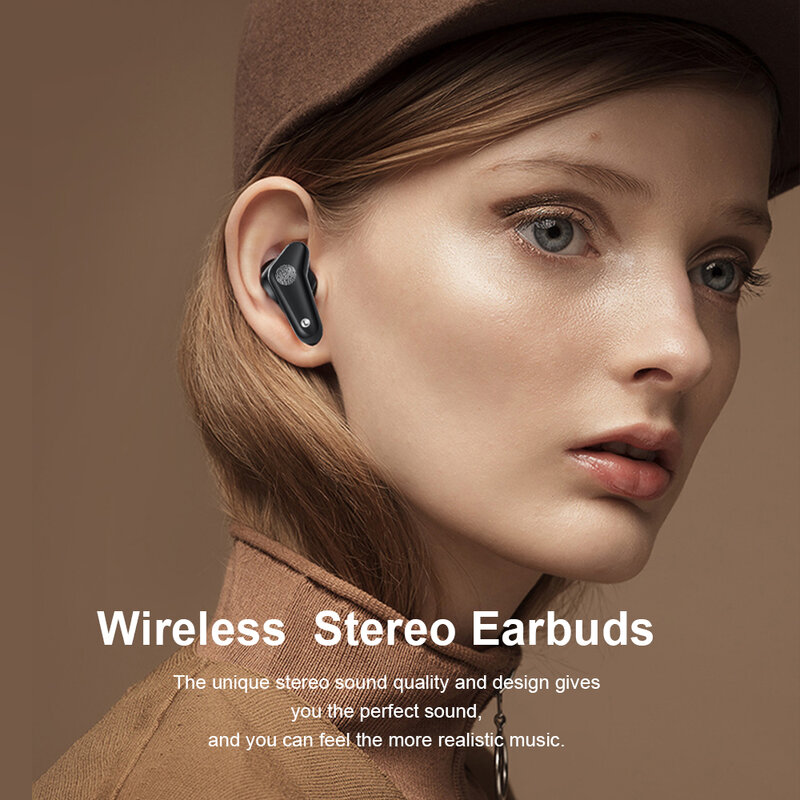새로운 TWS 이어폰 AIR PLUS Bluetooth 5.0 스테레오 무선 헤드폰 충전 박스 HIFI 헤드셋 이어폰 방수 스포츠 이어 버드